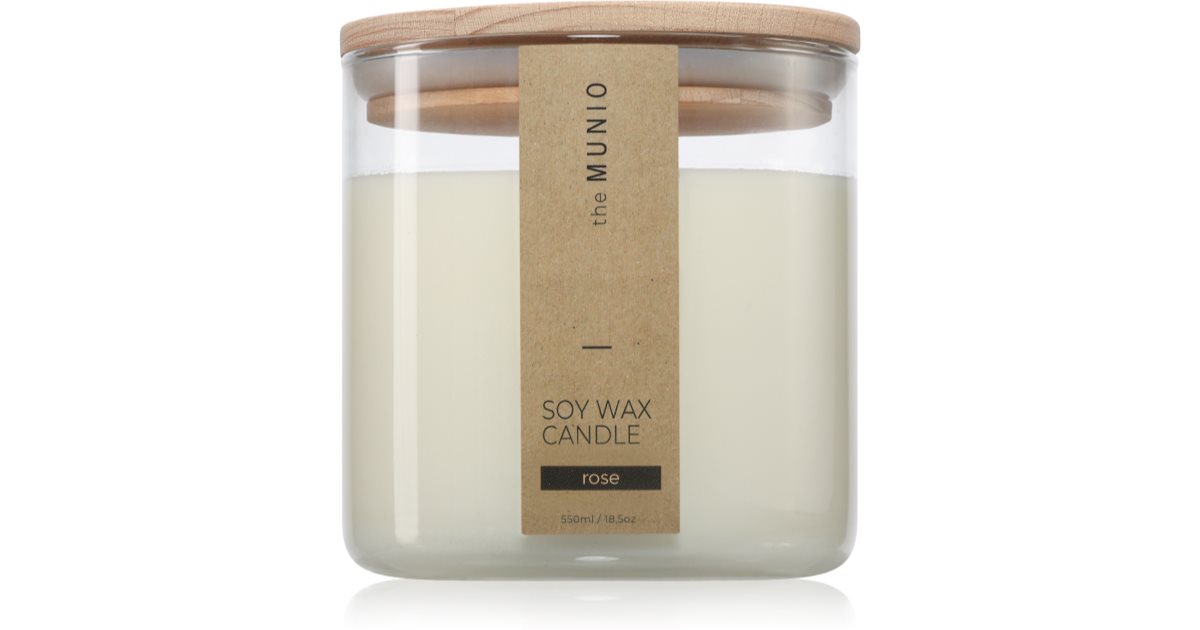 The Munio Rose scented candle 550 ml