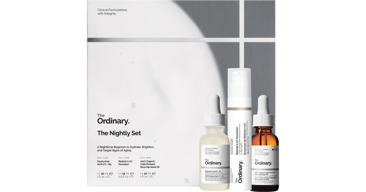 The Ordinary The Nightly Set Gift Set (against the signs of aging) 3 pcs