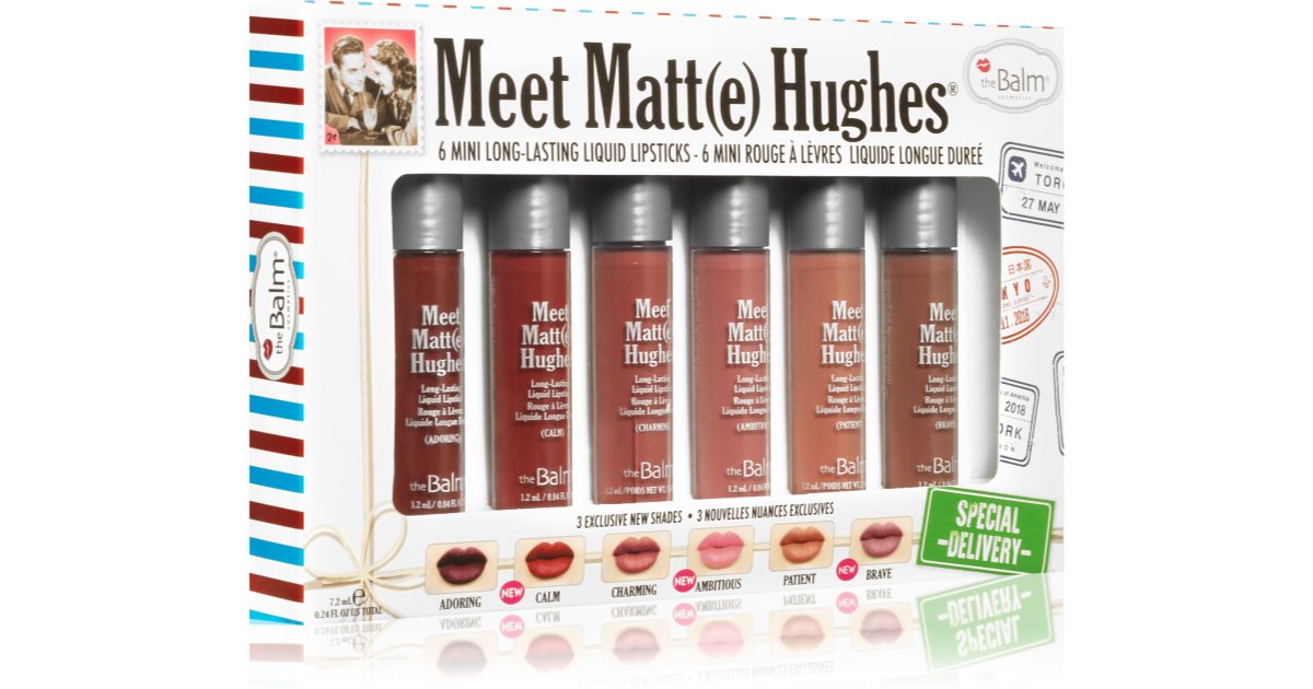 theBalm Meet Matt(e) Hughes Mini Kit Special Delivery Liquid Lipstick Set 7.2ml