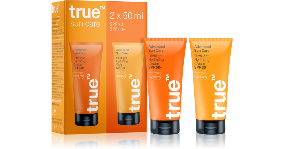 true men skin care Sun Care Set of Two Gift Set Protective Moisturizing Cream SPF 30 50ml + Eye Moisturizing Cream SPF 50+ 50ml