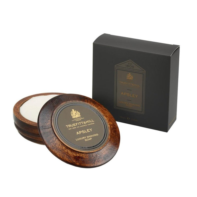 Truefitt &amp; Hill Apsley Luxury shaving soap in wooden bowl 99gr