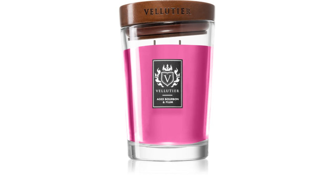 Vellutier Aged Bourbon &amp; Plum scented candle 515 g