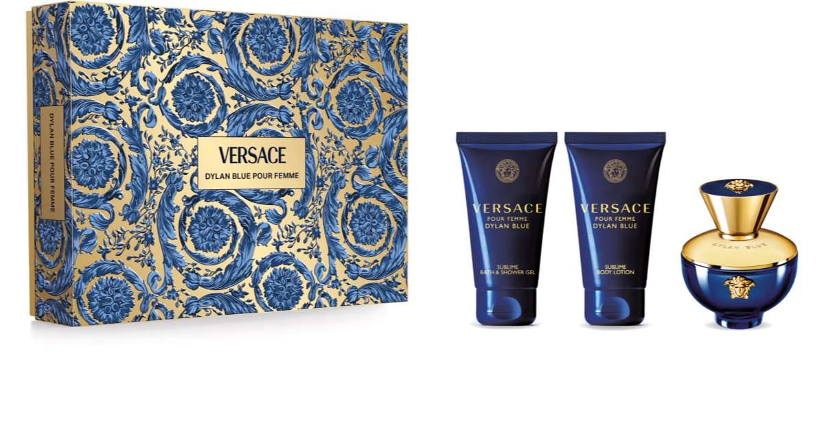 Versace Dylan Blue Gift Set for Women Edp 50 ml + Bath and Shower Gel 50 ml + Body Milk 50 ml