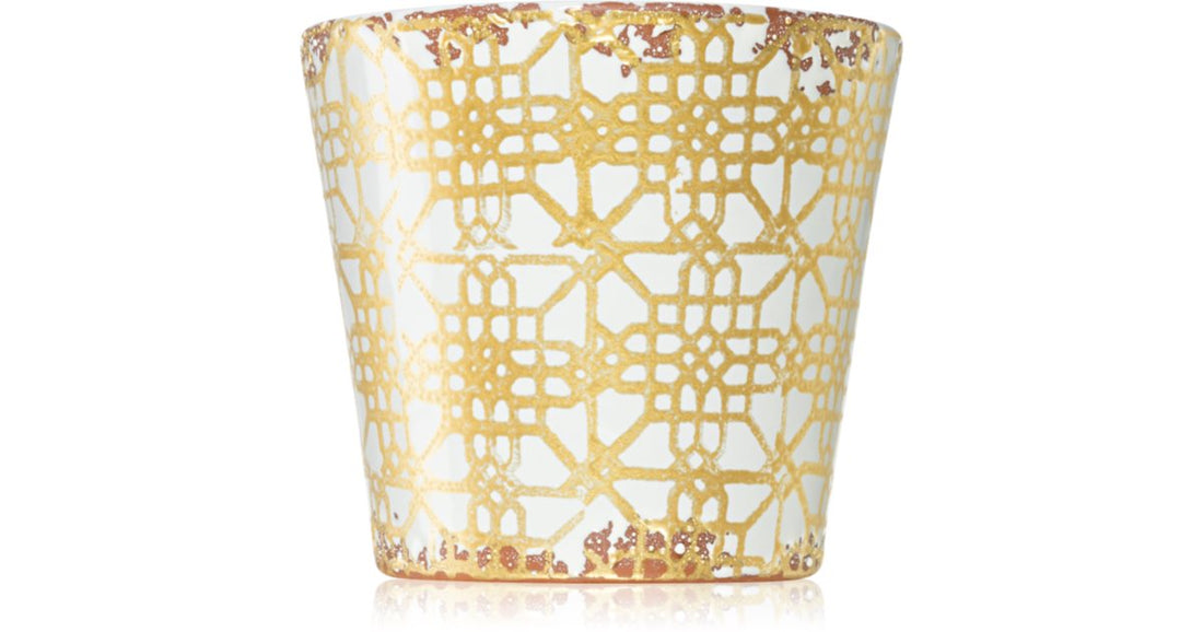 Wax Design Ceramic Lattice White Wild Iris scented candle 14x12.5 cm