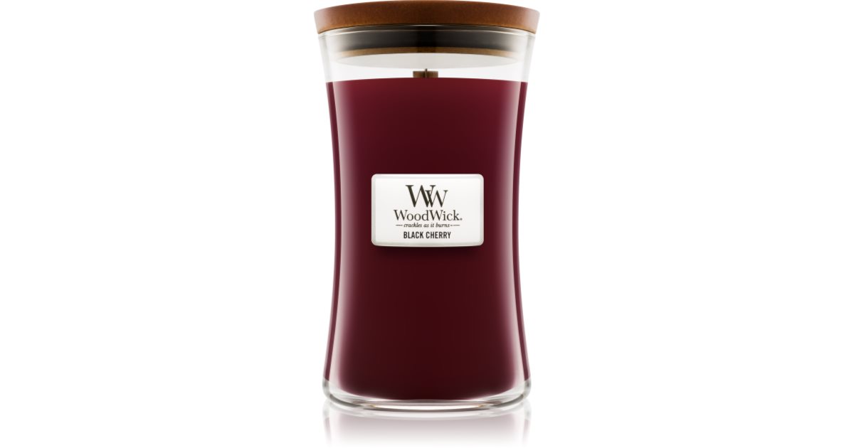 Woodwick Black Cherry Scented Candle with Wooden Wick 609.5g