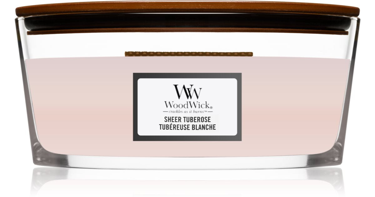 Woodwick Sheer Tuberose 16 oz candle