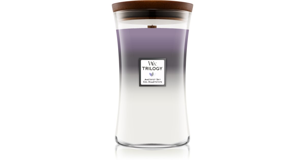 Woodwick Trilogy Amethyst Sky Scented Candle with Wooden Wick 609.5g