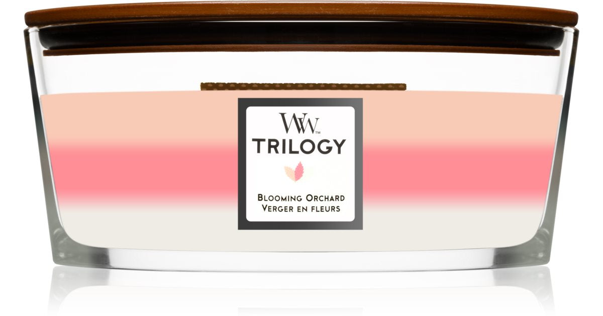 Woodwick Trilogy Blooming Orchard 16oz Candle