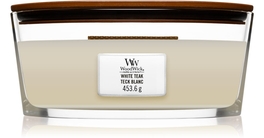 Woodwick White Teak 16 oz candle