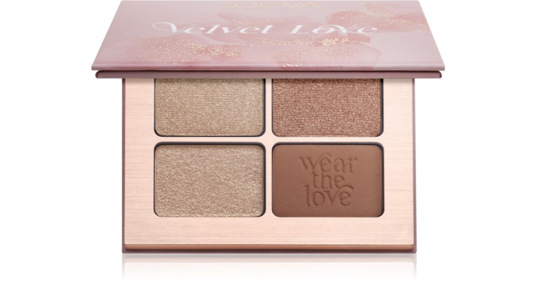 ZOEVA Velvet Love Quad Eyeshadow Palette Color Easy Nude Eyes 4x1.5 g