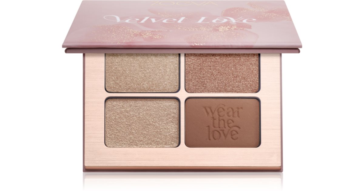 ZOEVA Velvet Love Quad Eyeshadow Palette Color Beautiful Bright 4x1.5 g